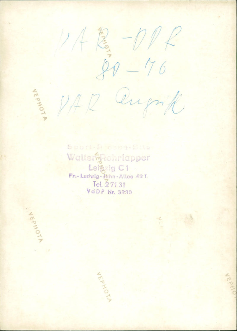 WALTERSGROHIRLAPPER LEIPZIG TEL LUDWIG CHICKEN AVENUE VADP VEPHOTA - Vintage Photograph