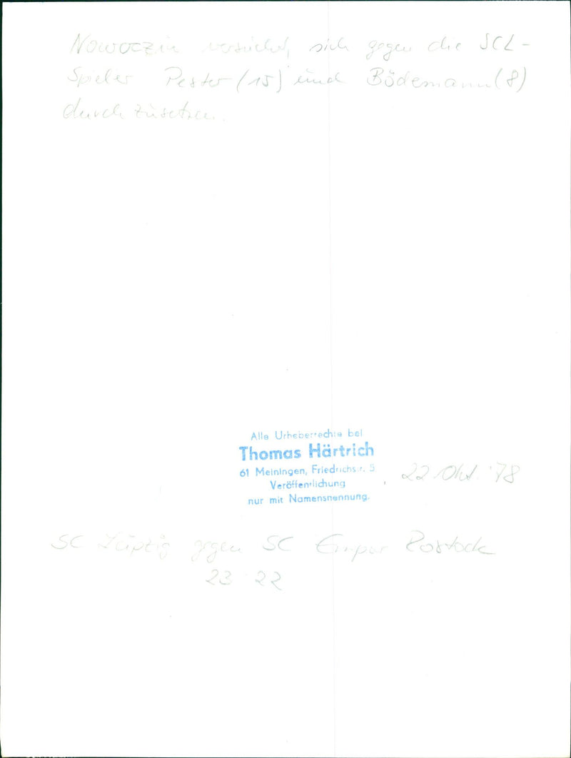 FILM SPEICKERETTO ALL S BEL MEININGEN FRIED - Vintage Photograph