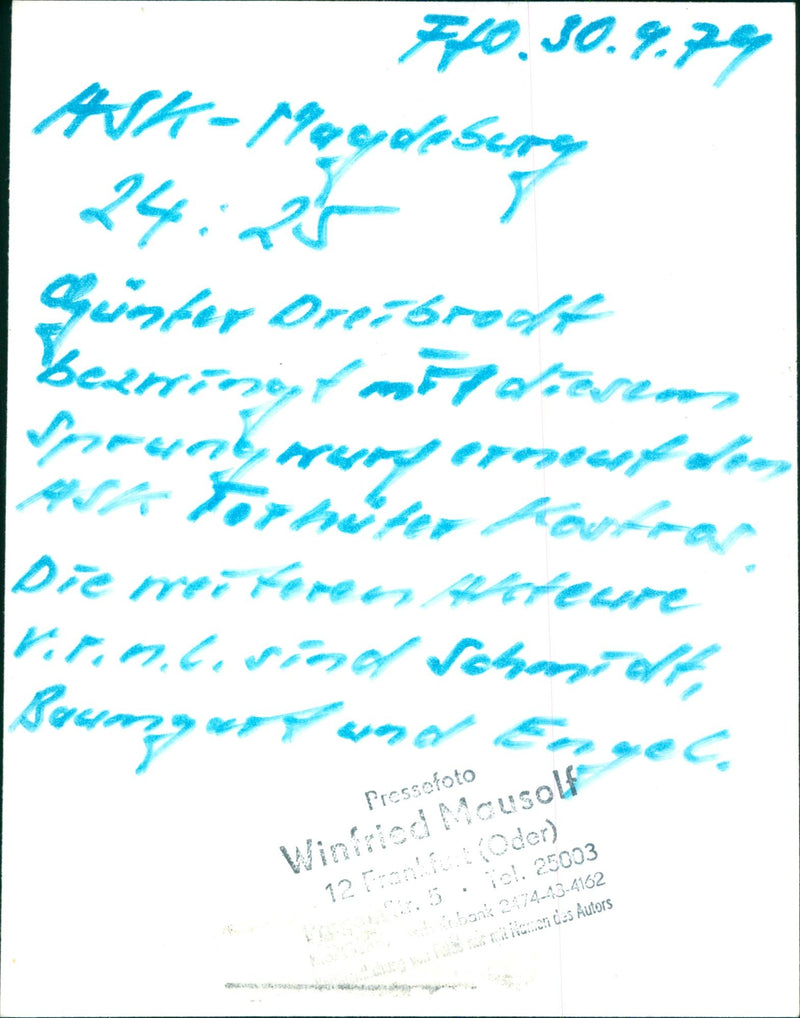 MURDER OCCURRED TOWN EBERSWALDE EASTERN PART - Vintage Photograph