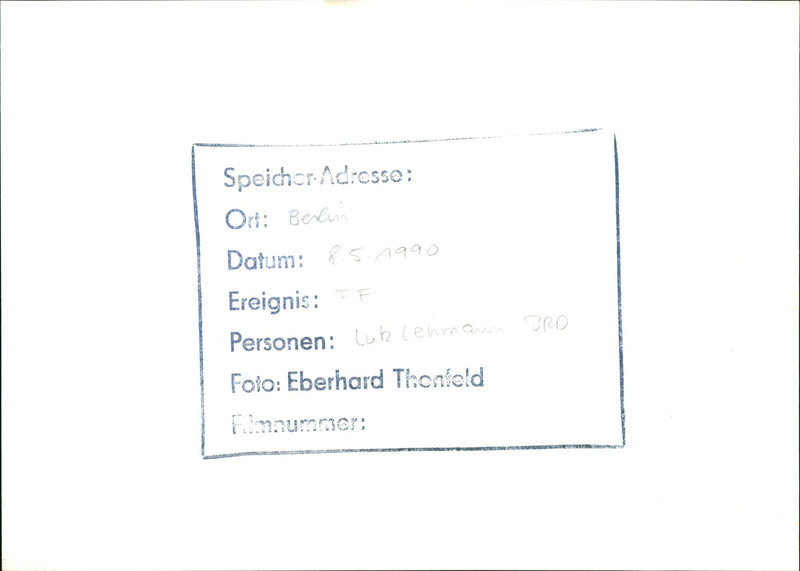 1990 LUK LEHMANS BERLIN FILM RELEASED DIRECT - Vintage Photograph