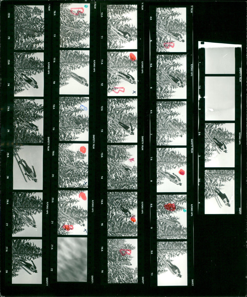 WINTER PLAYING ILFORD HPS SAFETY FILM FOREVER - Vintage Photograph