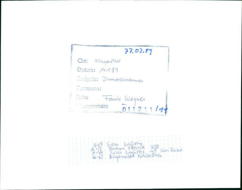 ILIGENTE KLINGEUNAL SKI RACING VENUE GERMANY FRENCH - Vintage Photograph