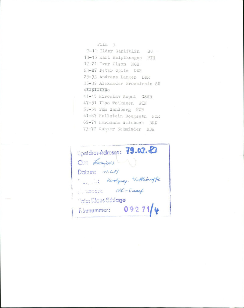 1973 PISCHE BELTZAMPE COMBINATION SKISPRING ILDAR FILM PETER - Vintage Photograph