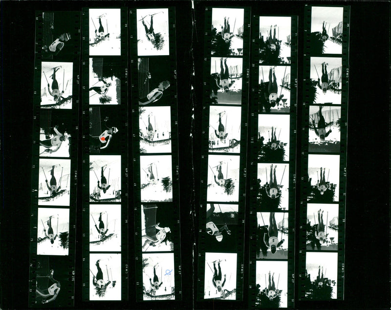 1973 PISCHE BELTZAMPE COMBINATION SKISPRING ILDAR FILM PETER - Vintage Photograph