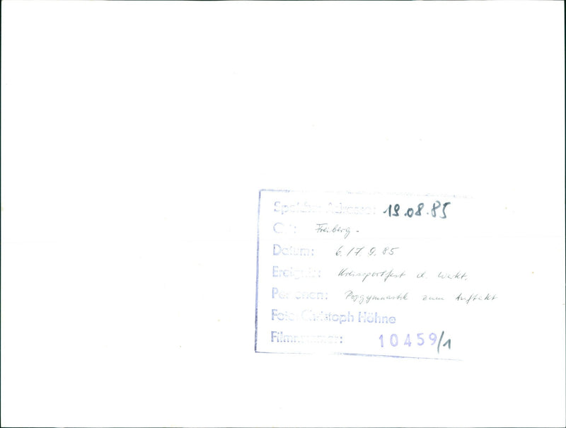 1985 WERLTATISEN FREIBERG DATE EROL URTINSPOOTFEST PER PRISE POPGYNUO FILM - Vintage Photograph