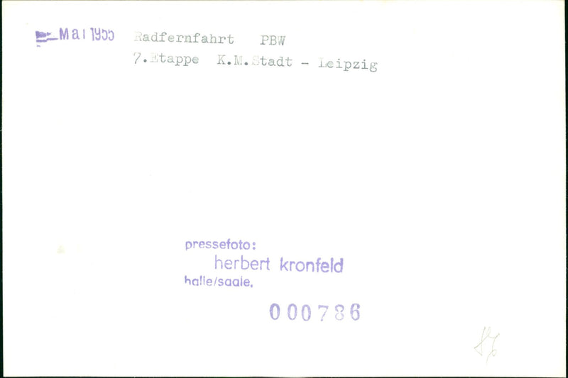 CYCLING DISTANCE PBW STAGE TRANSFER LEIP - Vintage Photograph