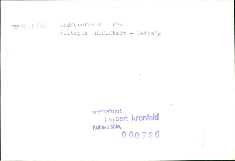STADT LEIPZIG HALLE SAALE CYCLING DISTANCE - Vintage Photograph