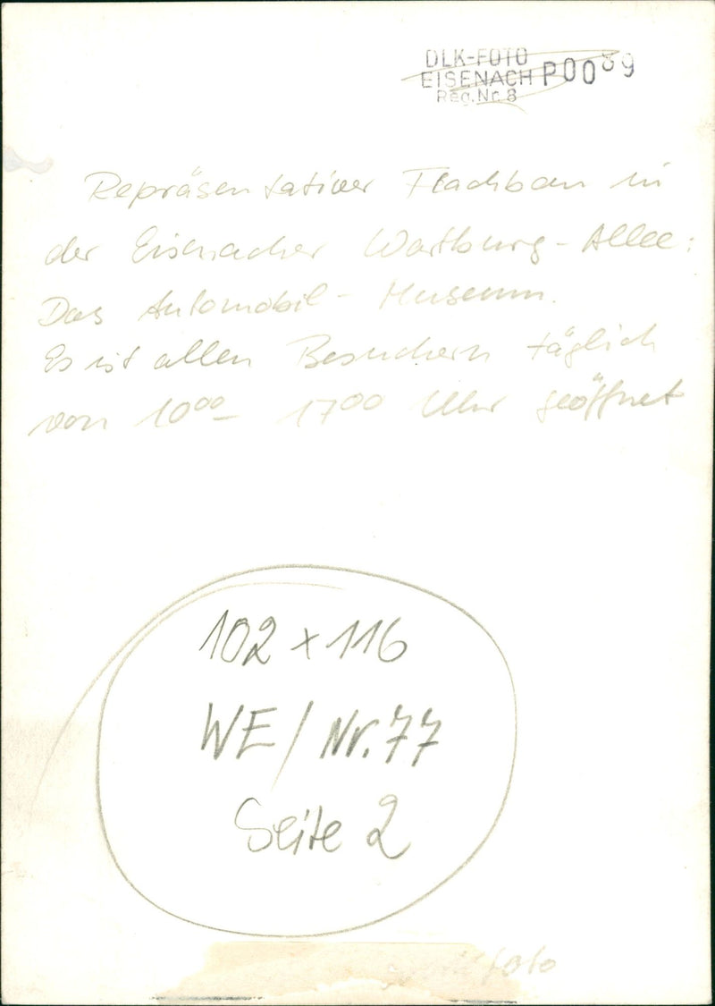 IMAGES WALBURG AVENUE AULOMOBIL MUSEUM ALL VISITSIN TARTLICH ELLIR - Vintage Photograph