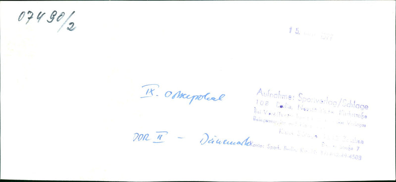 OSTSEE POKAL GDR GERMAN FILM SHOT BLACK AND WHI - Vintage Photograph