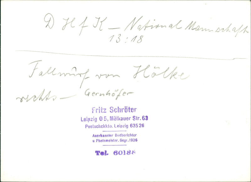 1926 NUENEL TELELIMINE HALKE CHTS GERNHOFER FRITZ SCHROTER LEIPZIG MOLKAUE - Vintage Photograph