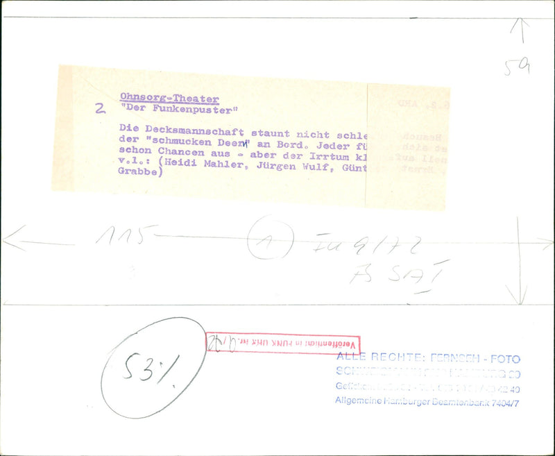 FUMBEN SPARK PUSTER SEQUEL FILM MACHLER - Vintage Photograph