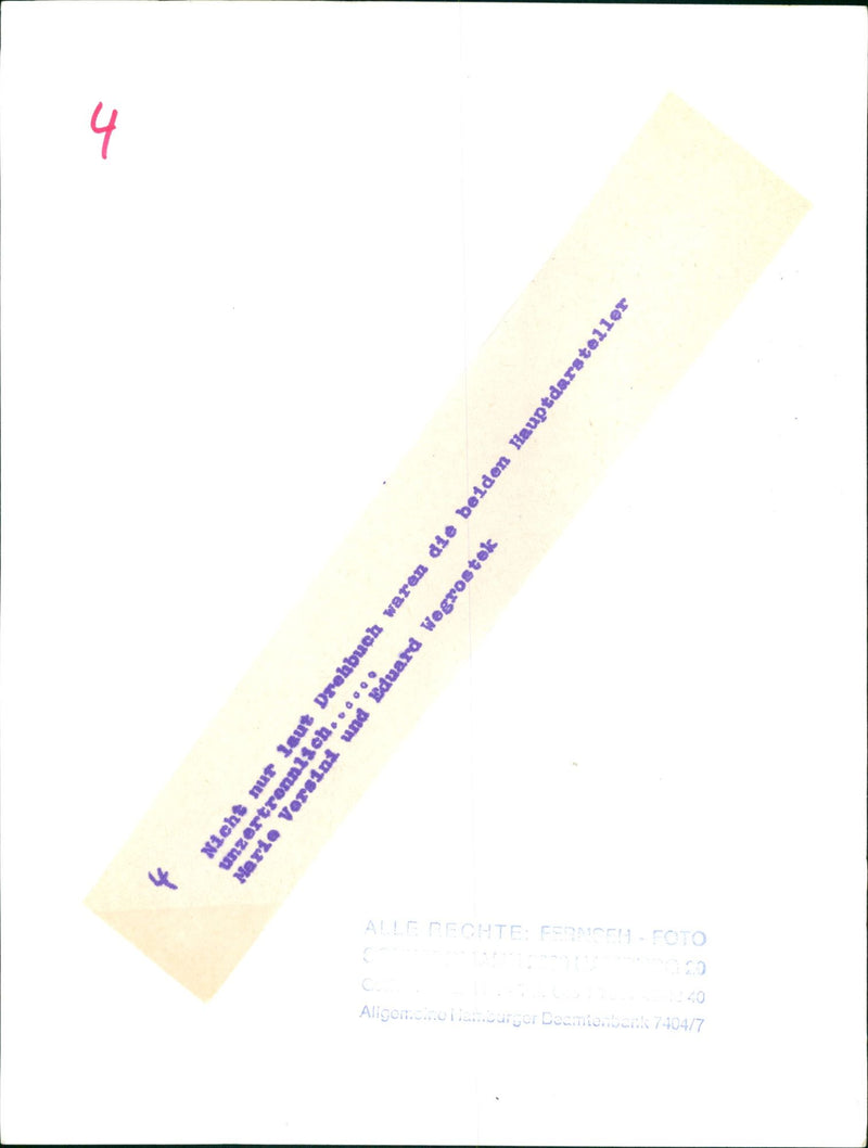 LIGHT FERIE GERMAN FILM DIRECTED DAMIEN BANKS BASED - Vintage Photograph