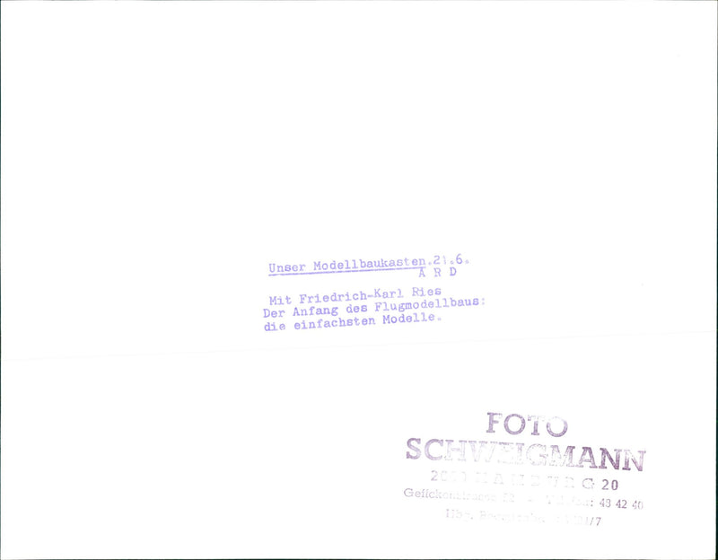 OUR MODEL BURU KASSEN ARD FRIEDRICH KARL RIES - Vintage Photograph