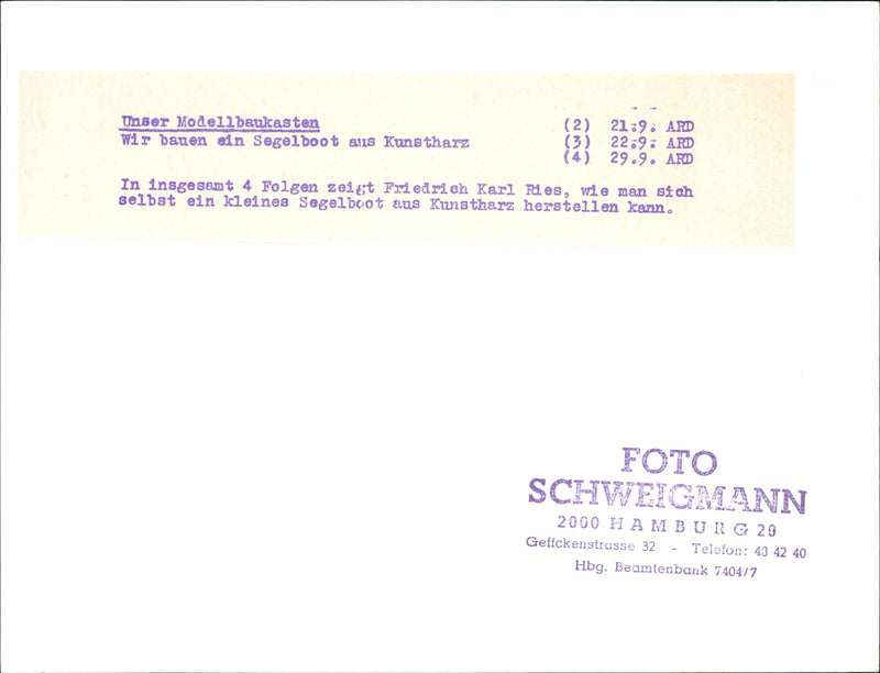 MOES BUILDING CASKS OUR MODEL KIT BUILD SAILBOAT MAD - Vintage Photograph