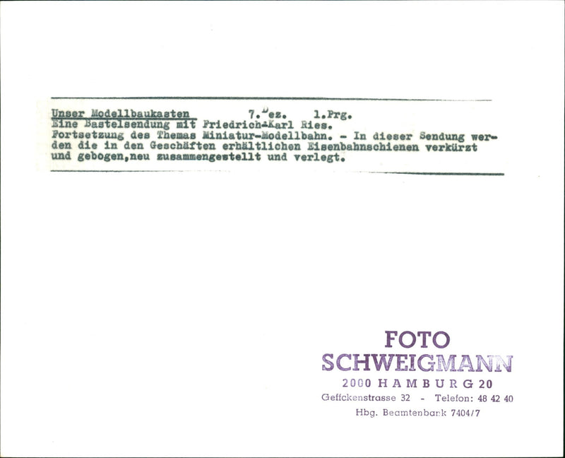 MOES CASKS OUR MODEL BUILDING KIT PRG BINE CRAFT WIT - Vintage Photograph