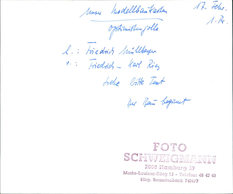 MODEL BUILDING LOAD FRIEDRICH KARL RIES UURES MODELBAU - Vintage Photograph