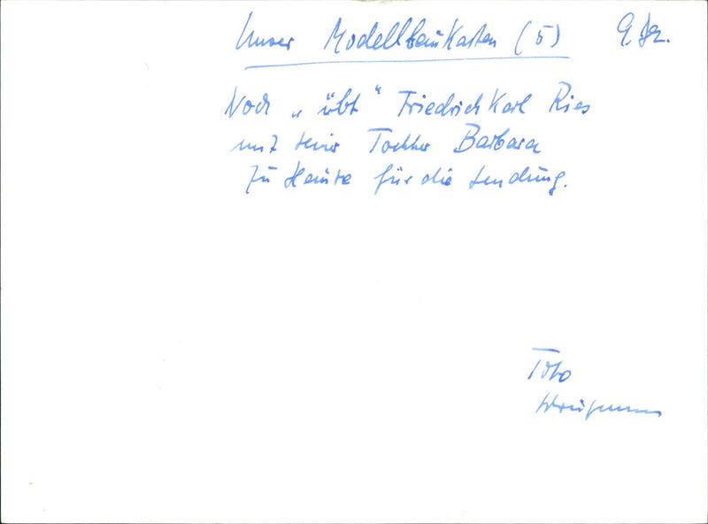 BUILDING LOAD FRIEDRICH KARL RIES HUNES MODELLEG BOX VOCH UBT TRIEDRICH KAR - Vintage Photograph