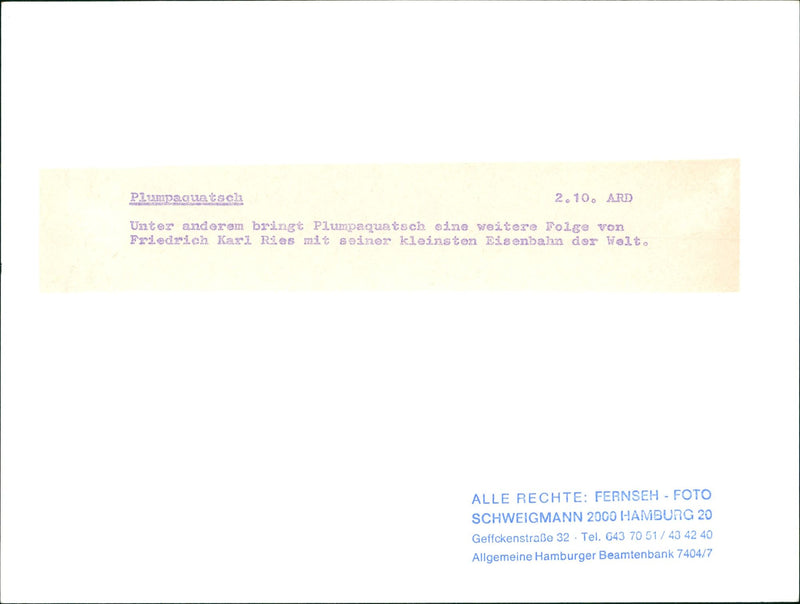 MODEL BUILDING TASTED FRIEDRICH KARL RIES PLUMPAQUETSCH - Vintage Photograph