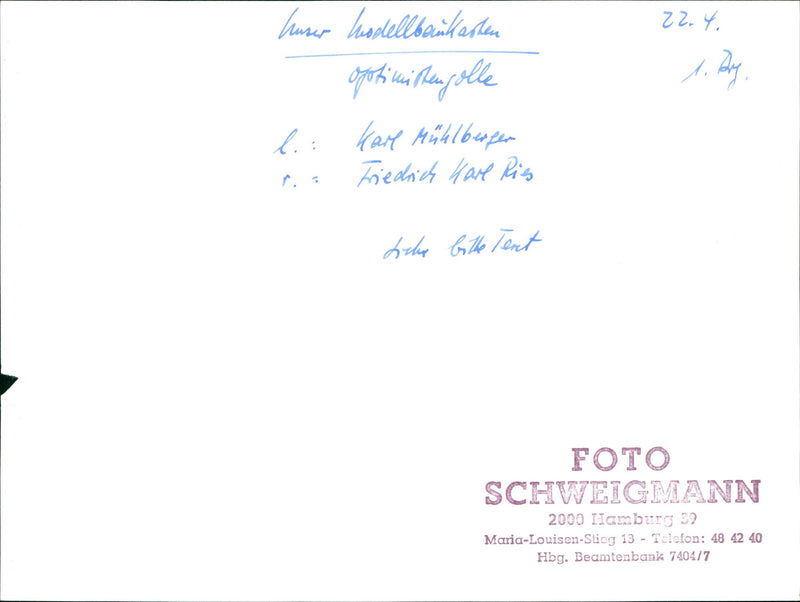 MODEL BUILDING LOAD FRIEDRICH KARL RIES DARYO HUSER HOSTE - Vintage Photograph