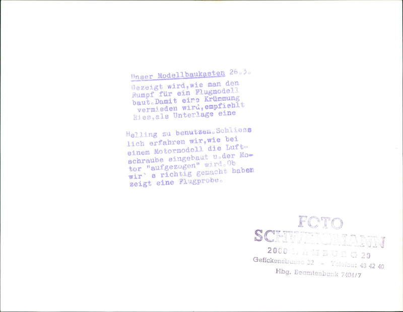 KARL RIES OUR MODEL BUILDING TASTED FRIEDRICH AVOI - Vintage Photograph