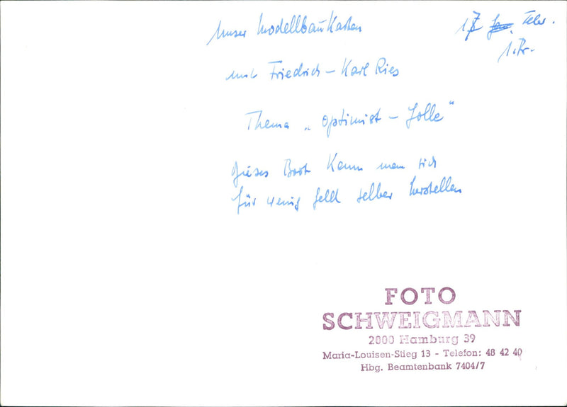 RIES OUR MODEL BUILDING LOAD FRIEDRICH KARL COSTS - Vintage Photograph