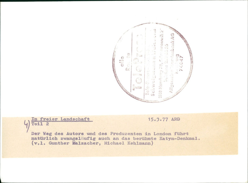 1977 MABZACHAR PUNKTAS FREE LANDSCAPE PART ARD JOURNEY MICHAEL - Vintage Photograph