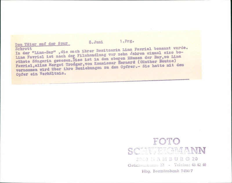 THALER TRAIL DENOTT FAYRIEL HAS BEEN ATE SANGERIN AFTER MOVIE - Vintage Photograph