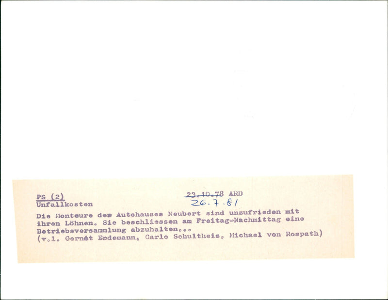 1981 VEGETABLE FRANZ BRODZINSKI BAILIFF TRAUGOTT HAS FINALLY CAUGHT ILERRN MICHAEL - Vintage Photograph