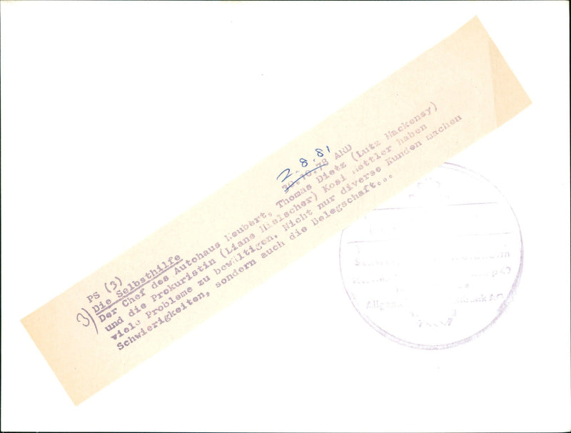 BOSS CAR DEALERSHIP LIEUBERT THOMAS DIET LUTZ RACKENSY AND - Vintage Photograph