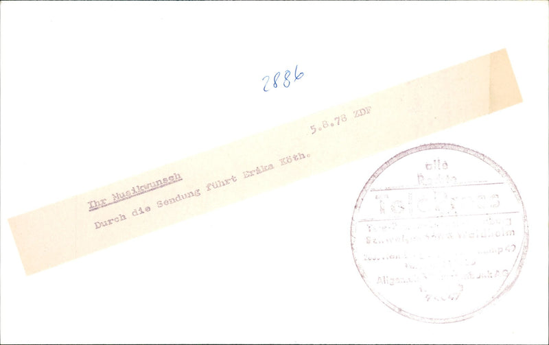 MUSE HARNSEK ZDE YOUR MUSIC WISH ERILA KOTH DRONE THROUGH - Vintage Photograph