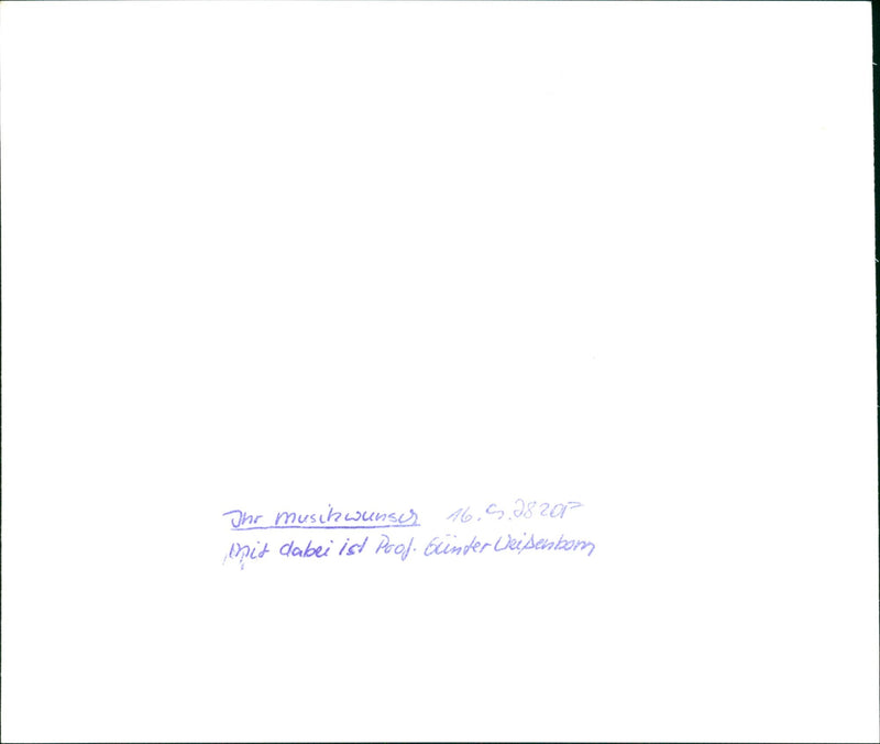 MUSE HARNSEK MUSIC WISH PROF ELINDER WEIDENTOM - Vintage Photograph