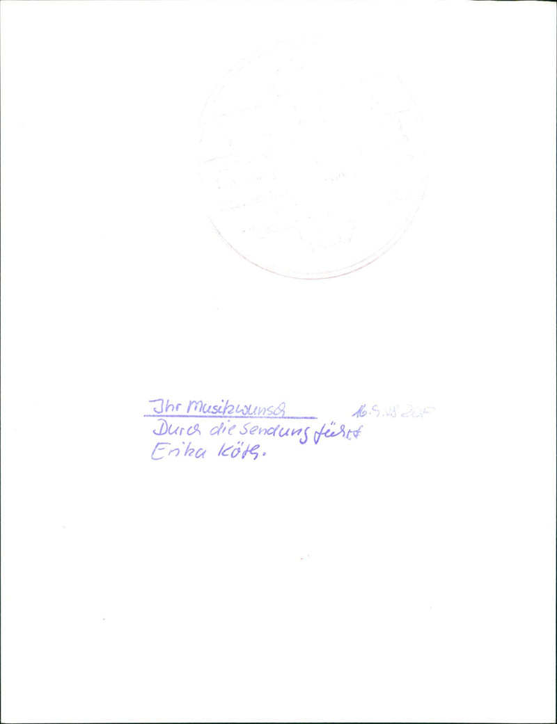 MUSE HARNSEK YOUR MUSIC WISH THROUGH FURTH ERIHA KOTH - Vintage Photograph