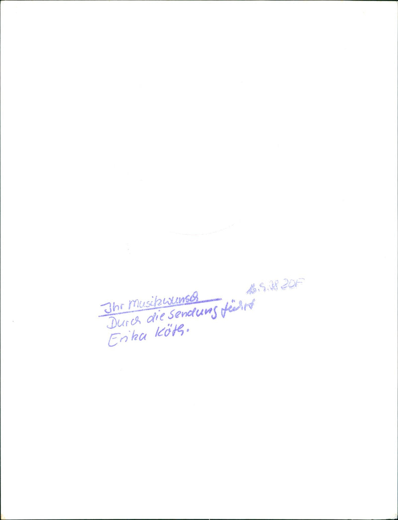 MUSE HARNSEK MUSIC WLINSOS THROUGH FEEL ERIKA KOTH - Vintage Photograph