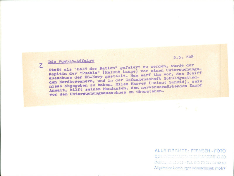 PUEBLO AFFARI AND KAMPI GERMAN SERIES BASED NAVY - Vintage Photograph