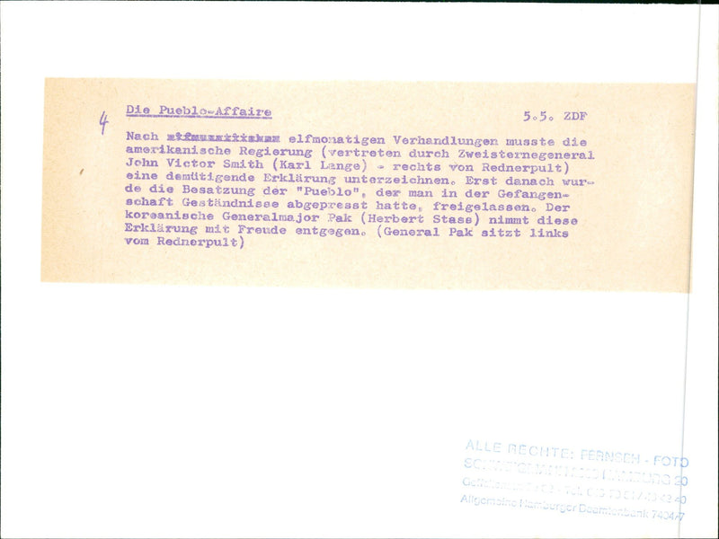 HARVEY BUCHER CAPTAIN PUEBLO HELMUT LANGE NAVY JOHN - Vintage Photograph