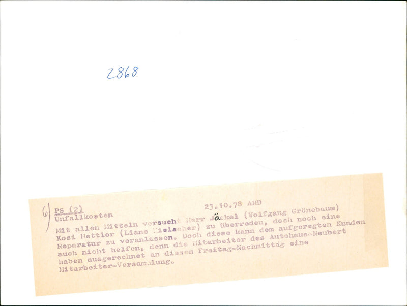 1978 GEMUSE FRANZ BRODZINSKI BAILIFF TRAUGOTT DIETER AUGUSTIN HAS FINALLY CAUGHT - Vintage Photograph