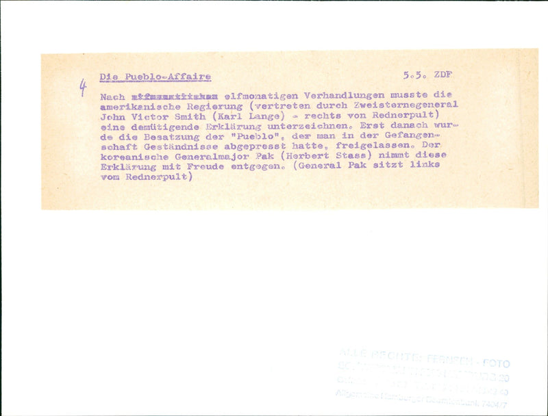 HARVEY BUCHER CAPTAIN PUEBLO HELMUT LANGE NAVY JOHN - Vintage Photograph