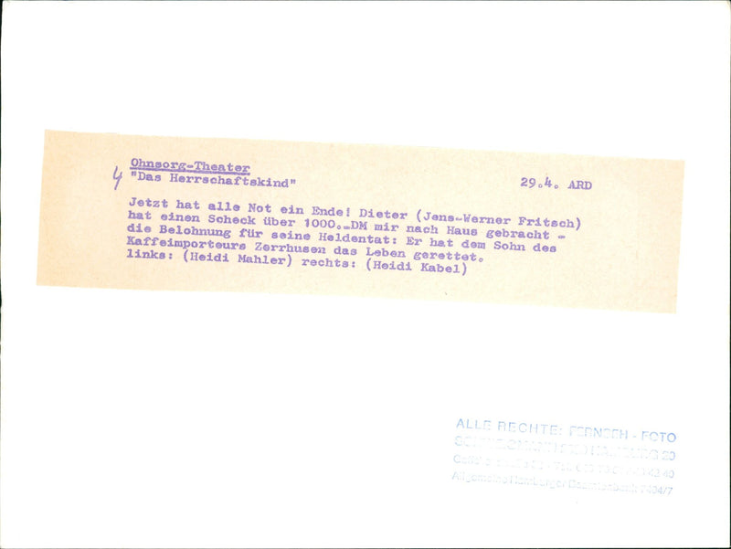 QROSO BINE DIETER JENS WERNER FRITSCH HAS BOUGHT CHECK MACHLER CONCERT - Vintage Photograph