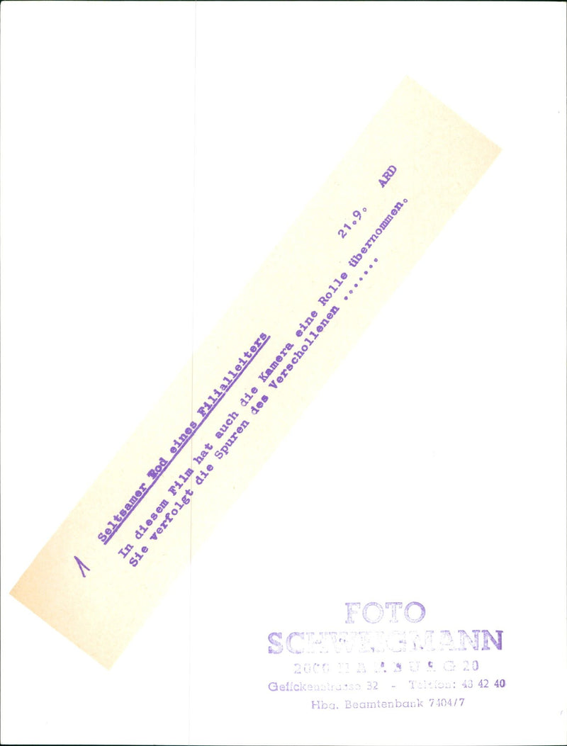 TSUNNER TOCH ALLEITERS CAMERA TRACKS TRACES LOST TULU FILM - Vintage Photograph