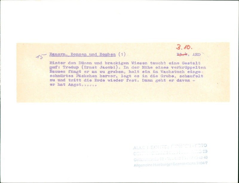 REFERENCES GERMAN FILM TREDUP ERNST JACOBI MOST FAMOUS FILMS - Vintage Photograph