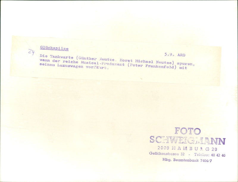 REFUELING TRACES WHEN RICH MUSICAL PRODUCER PETER FRANKENFEL MICHAEL - Vintage Photograph