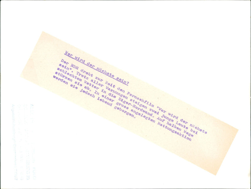 CURRENTLY SHOOTS MOVIE WHO NEXT DESPITE ALL WARS - Vintage Photograph