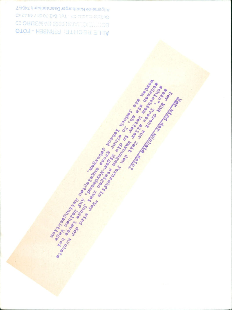 CURRENTLY SHOOTING TELEVISION MOVIE WHO NEXT DES - Vintage Photograph