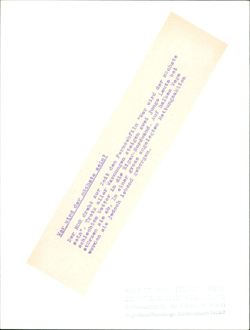 CURRENTLY SHOOTS TELEVISION MOVIE WHO NEXT HEALTHY DESP - Vintage Photograph