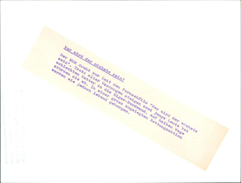 CURRENTLY SHOOTS MOVIE WHO NEXT DESPITE ALL WARS - Vintage Photograph