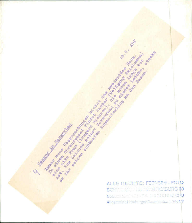 MARUD BLOOD SACHER WOLFGANG REICHMANN OLD WOMAN IRRAGARD RIESSEN WHO - Vintage Photograph