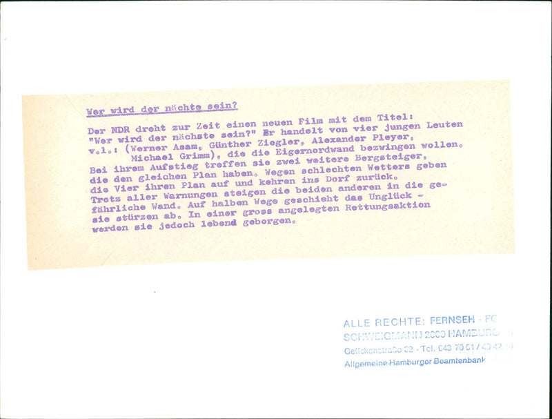 FOUR YOUNG PEOPLE VEL WERNER ASAN GUNTHER ZIEGLER ALEXANDER PLE FILM MICHAEL - Vintage Photograph