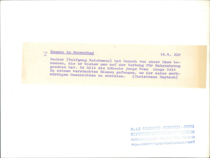 MARUD BLOOD SACHER WOLFGANG REICHMANN HAS COME VISIT LADY KEEP - Vintage Photograph