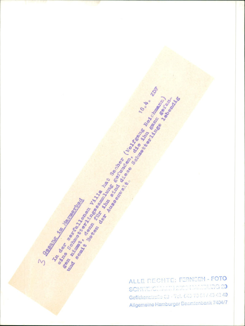 MARUD BLOOD CERTALLENE VILLE SACHER WOLFGANG REICHMANN HAS FOUND - Vintage Photograph