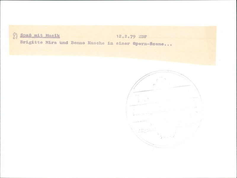 1979 LINK RUSCHE HERBERT DANCE SMIT MUSIC GITTE MIRA AND BENNO KUSCHE ONE - Vintage Photograph